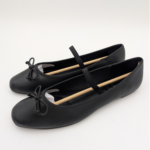 Reaction Kenneth Cole Copy Tap Ballet Flat Women's Black Size US9.5 EU40.5 - Picture 1 of 12